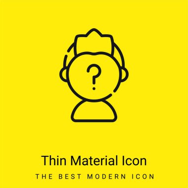 Anonymous minimal bright yellow material icon clipart