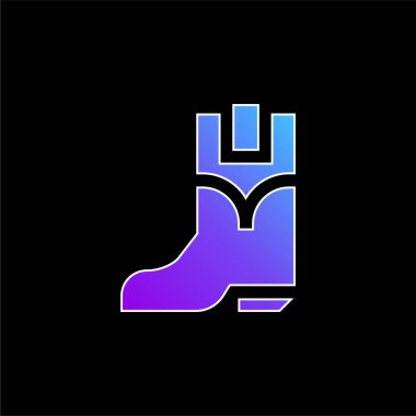 Çizmeler mavi gradyan vektör simgesi