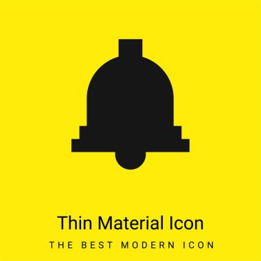 Bell minimal bright yellow material icon clipart