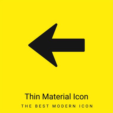 Sol Siluete Ok Minimum Parlak Sarı Madde Simgesi