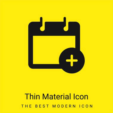 Add Event minimal bright yellow material icon clipart