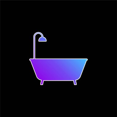 Küvet mavisi gradyan vektör simgesi