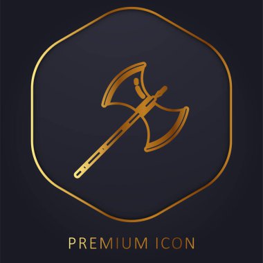 Balta altın çizgi premium logosu veya simgesi