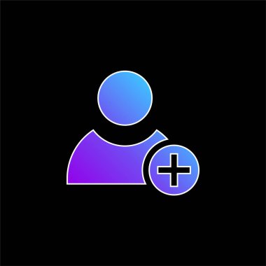 Kullanıcı mavi gradyan vektör simgesi ekle