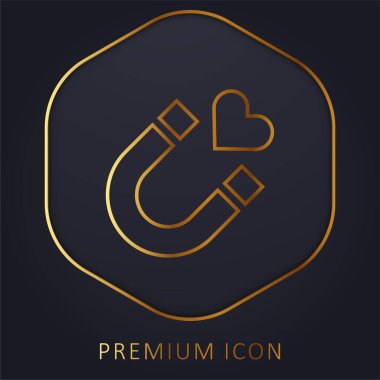 Attraction golden line premium logo or icon clipart