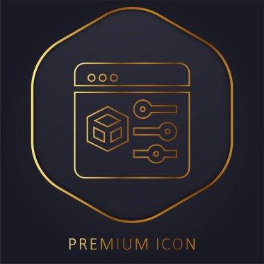 3d Altın Satır prim logosu veya simgesini yazdır