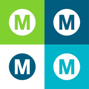 Baltimore Metro Logosu Sembol Düz Renk en az simge seti