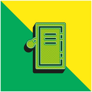 Airpot Dolap Yeşil ve Sarı 3D vektör simgesi