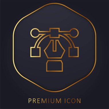 Ark altın çizgisi premium logosu veya simgesi