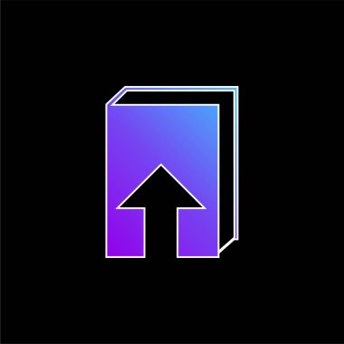 Kitap mavi gradyan vektör simgesi