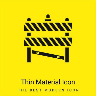 Barrier minimal bright yellow material icon clipart
