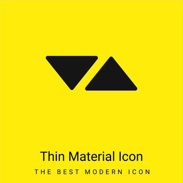 Arrows Triangles Pointing To Opposite Sides minimal bright yellow material icon