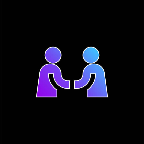 Agreement blue gradient vector icon