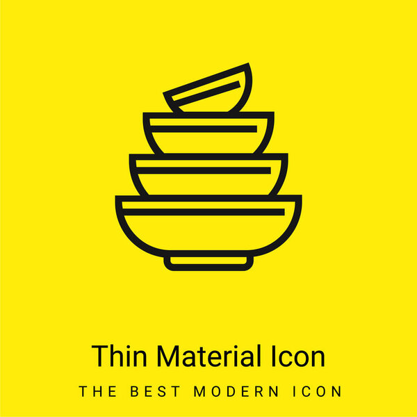 Минимальный ярко-желтый значок материала