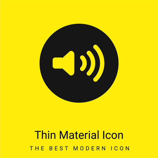 Audio Control Button minimal bright yellow material icon