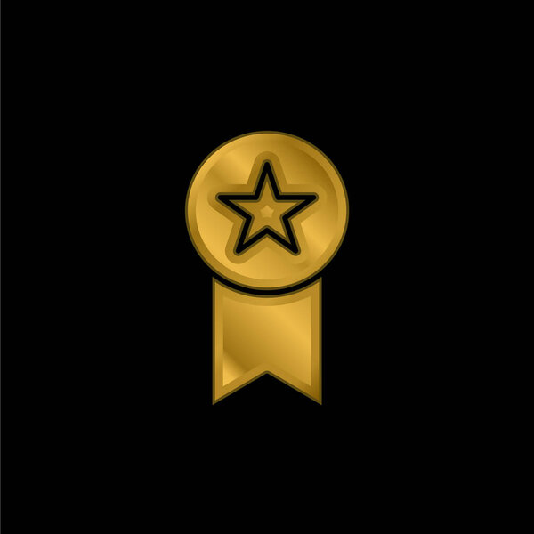 Позолоченный значок или вектор логотипа