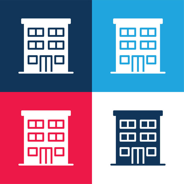 Минимальный набор значков синего и красного цветов