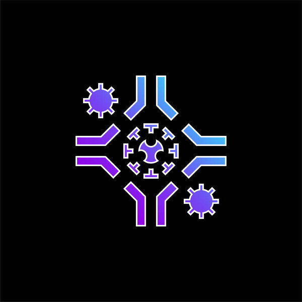 Значок синего градиента антител