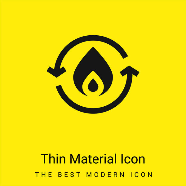 Bio Energy minimal bright yellow material icon