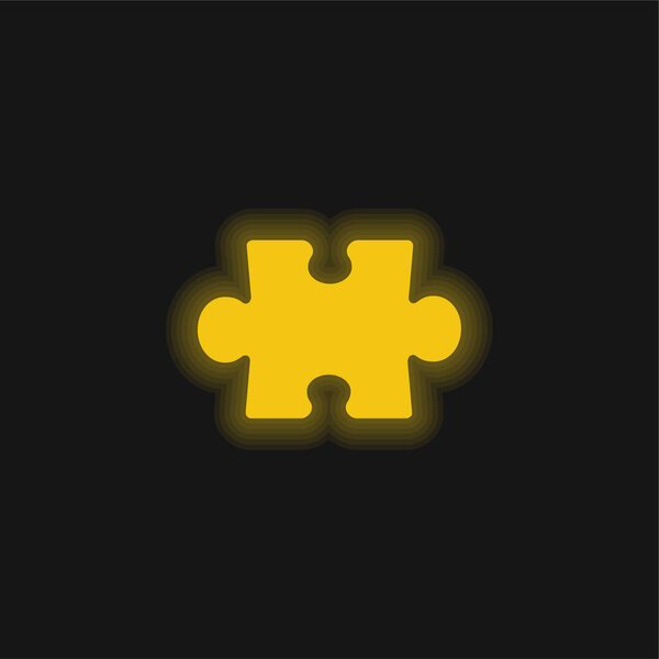 Addon yellow glowing neon icon