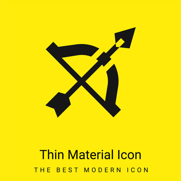 Bow And Arrow minimal bright yellow material icon