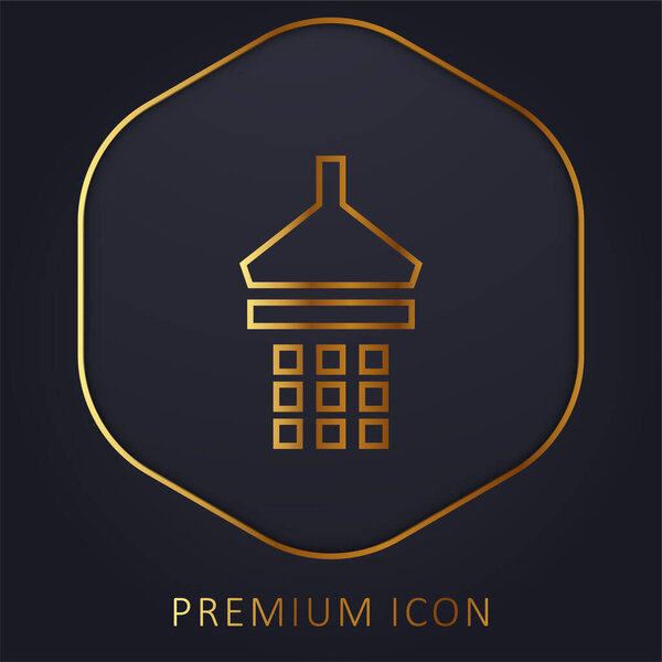 Ванная комната Душевая золотая линия премиум логотип или значок