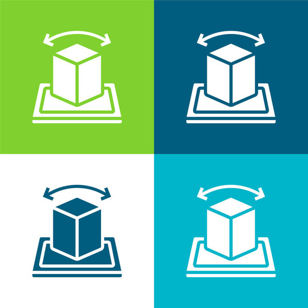 Дополненная реальность Плоская четырехцветная минимальная иконка