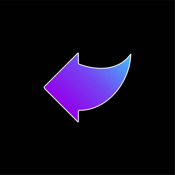 Black Left Arrow blue gradient vector icon