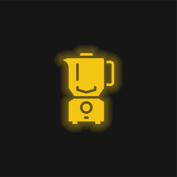 Blender yellow glowing neon icon