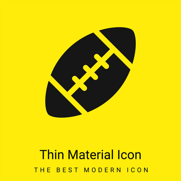 American Football minimal bright yellow material icon