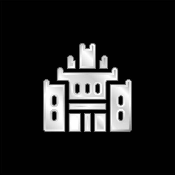 African Heritage House silver plated metallic icon