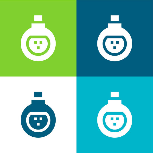Antidote Flat four color minimal icon set
