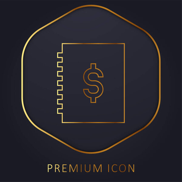Учетные записи золотой линии премиум логотип или значок