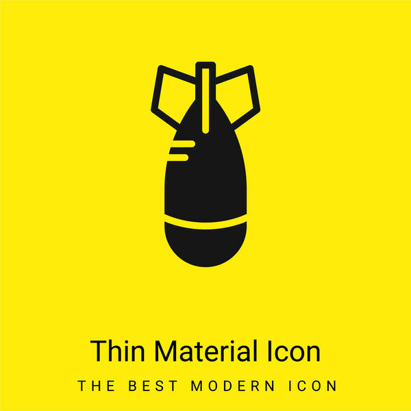 Bomb minimal bright yellow material icon