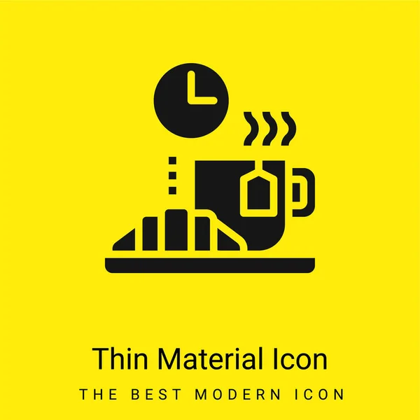 Break Minimal Bright Yellow Material Icon — Stock Vector