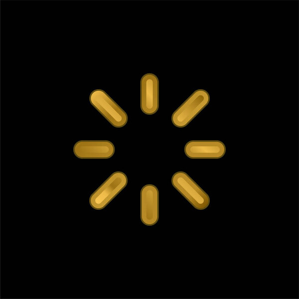 Birghtness gold plated metalic icon or logo vector