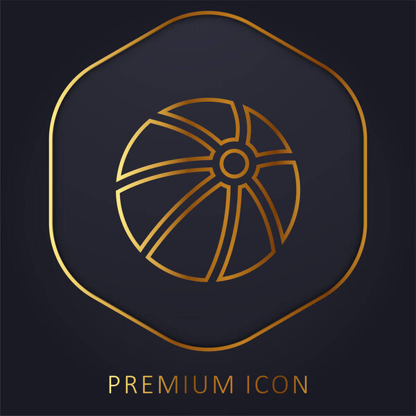 Ball golden line premium logo or icon