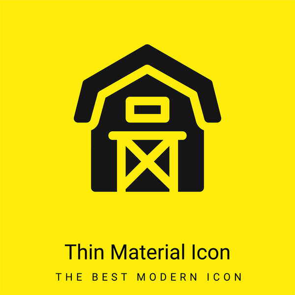 Barn minimal bright yellow material icon