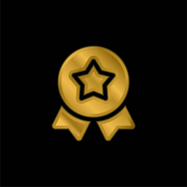 Позолоченный значок или вектор логотипа