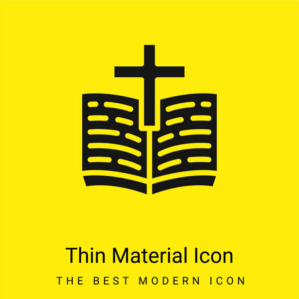 Bible minimal bright yellow material icon