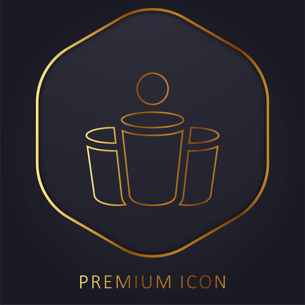 Логотип или иконка золотой линии пивного понга