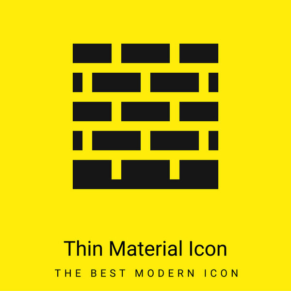 Brickwall minimal bright yellow material icon