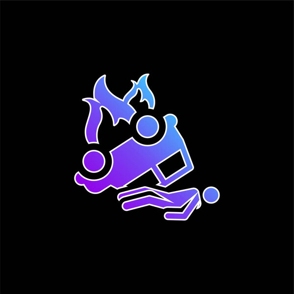Accident blue gradient vector icon