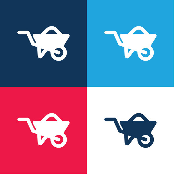 Барроу синий и красный четыре цвета минимальный набор значков