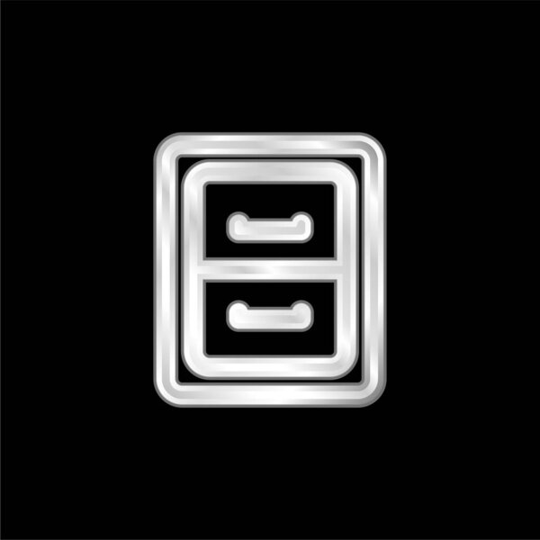 Контур архивной мебели с позолоченной иконкой из серебра