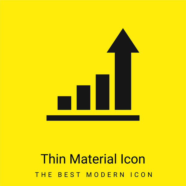 Аналитика минимальный ярко-желтый значок материала
