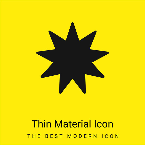 Bahai минимальный ярко-желтый материал значок