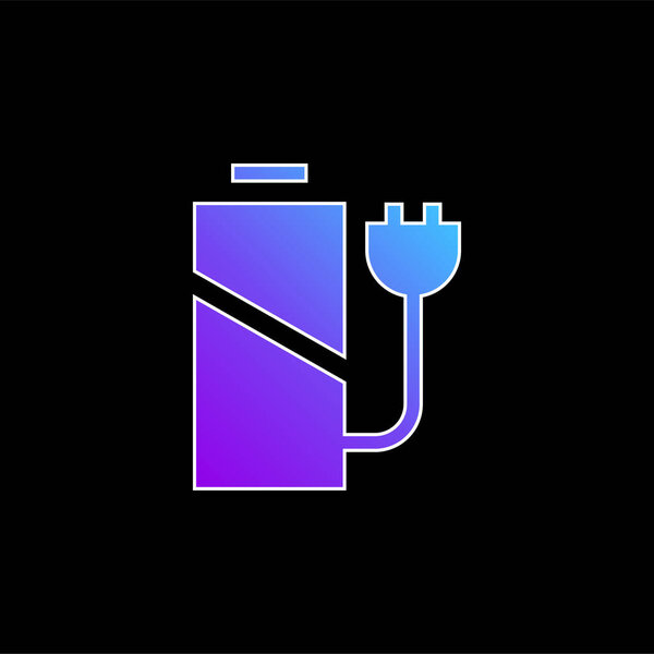 Battery Level blue gradient vector icon