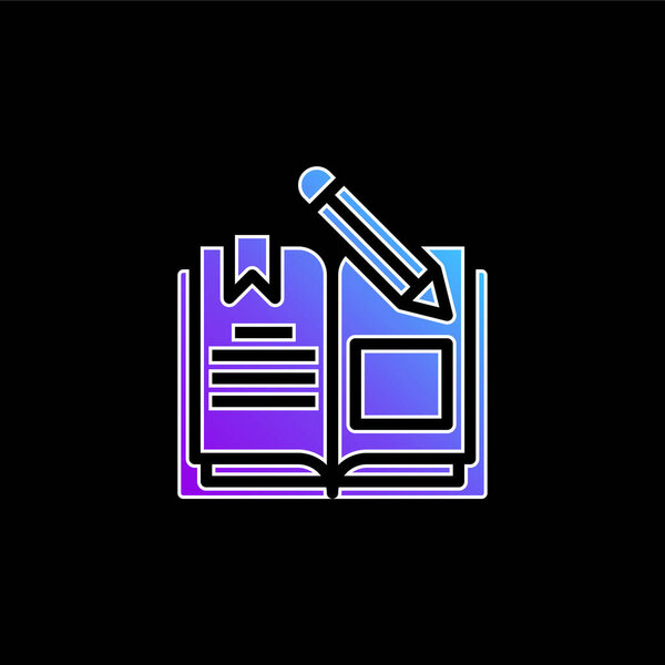 Book blue gradient vector icon
