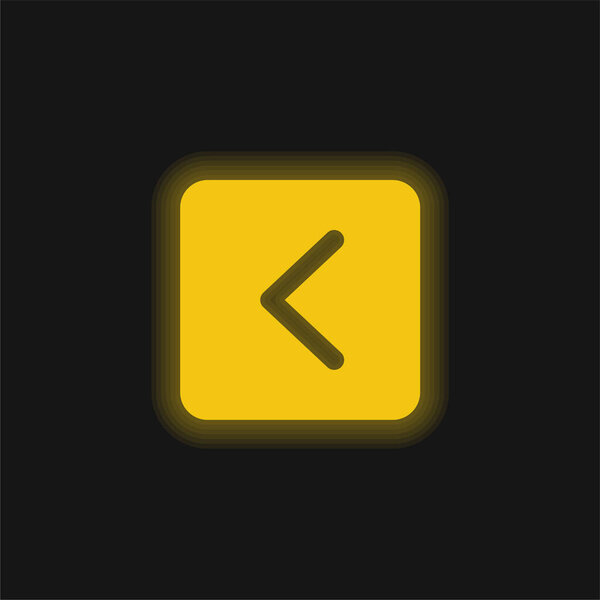 Желтый светящийся значок скобки